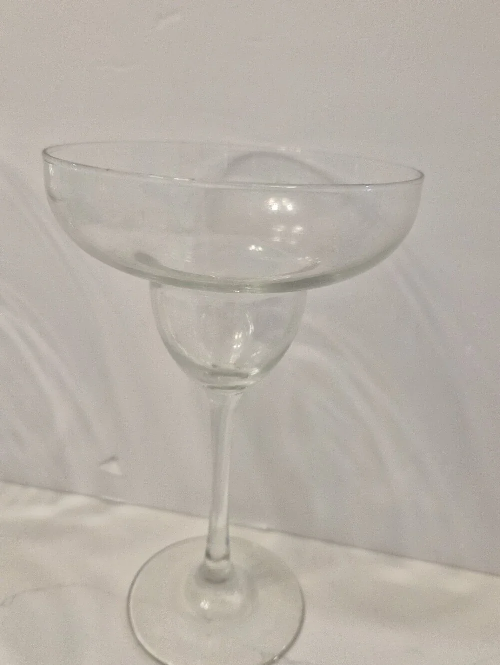 Clear Glass Margarita Coupe Glasses - Set of 3